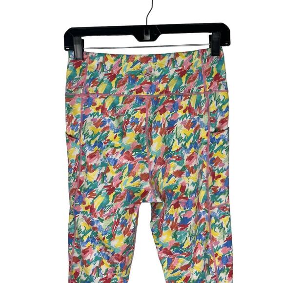 Tuckernuck Sport Dayglow Kaylee Legging Size S Pockets Tnuck Printed Colorful - Picture 5 of 9
